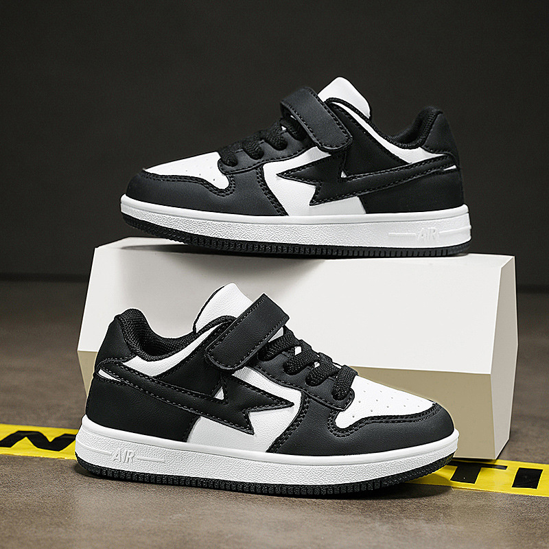 Children's sneakers 2024 spring new boys' leather sports shoes, medium and large children's low-top student running shoes, foreign trade batch_voghion.com