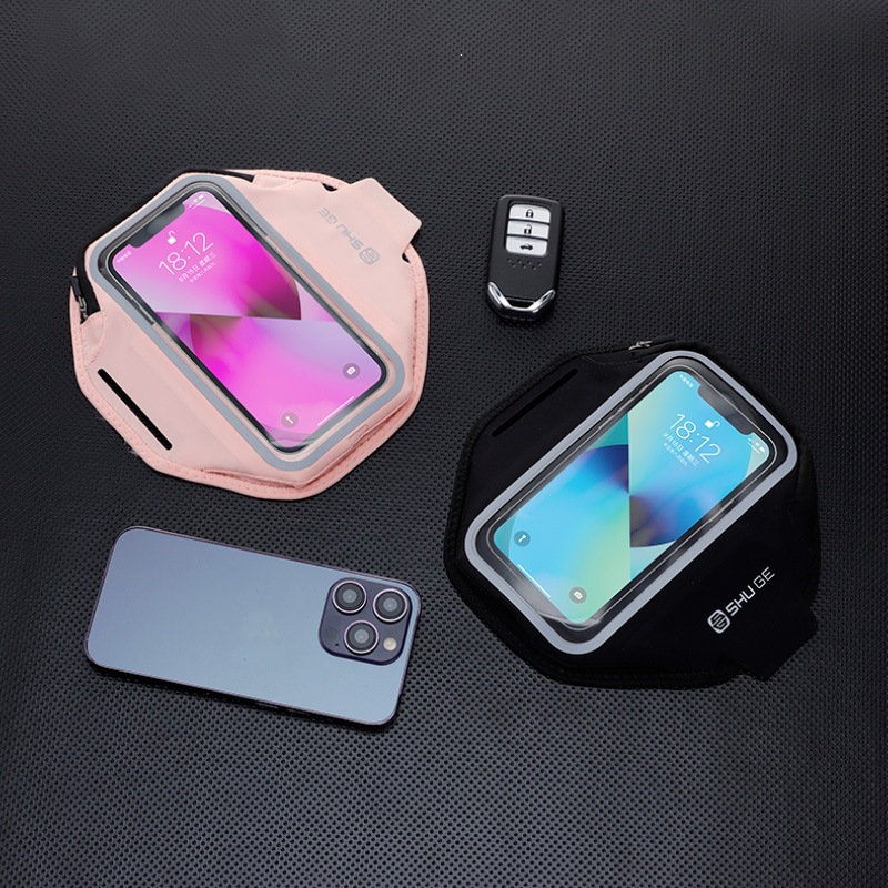 Source factory mobile phone arm bag supports customization, touch screen, reflective, for outdoor running, men's and women's fitness, convenient mobile phone arm bag