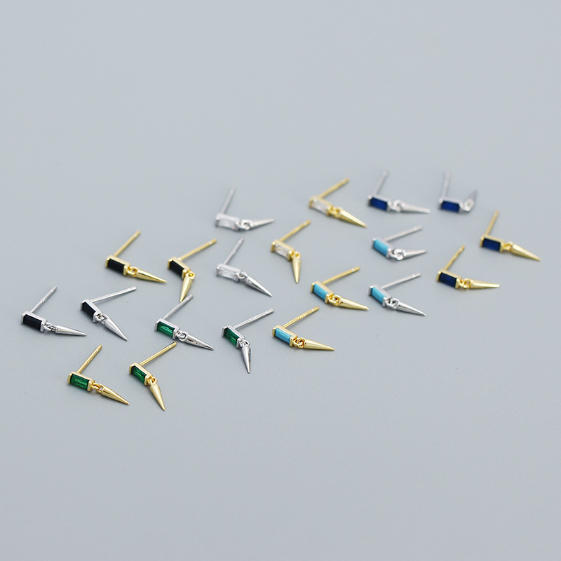 Fashion Square Sterling Silver Plating Drop Earrings 1 Pair