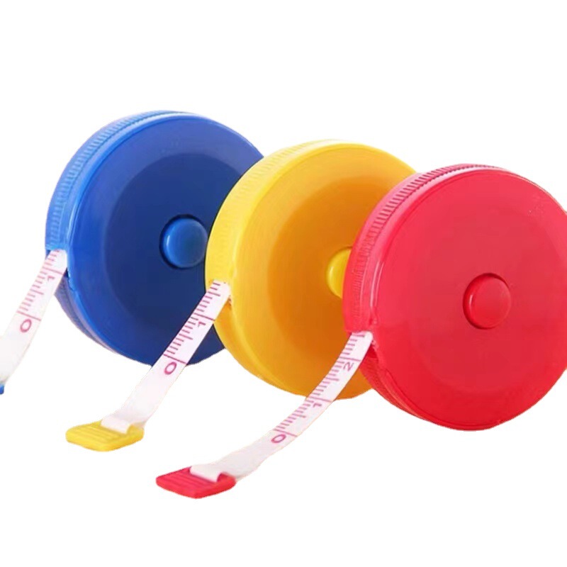 Portable Mini Tape Tailoring Measuring Three-dimensional Telescopic Soft Ruler Plastic Candy-colored 1.5-meter Tape Ruler
