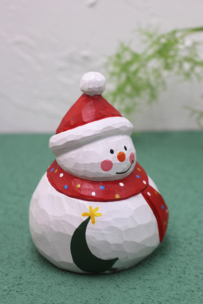 Christmas Cute Snowman Wood Party Decorative Props 1 Piece display picture 9