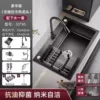 Upgraded luxury version [full copper valve core pull-out faucet] + full set of accessories - anti-fouling and anti-bacterial/black nano (55mm long and 45mm wide) guaranteed for 30 years/