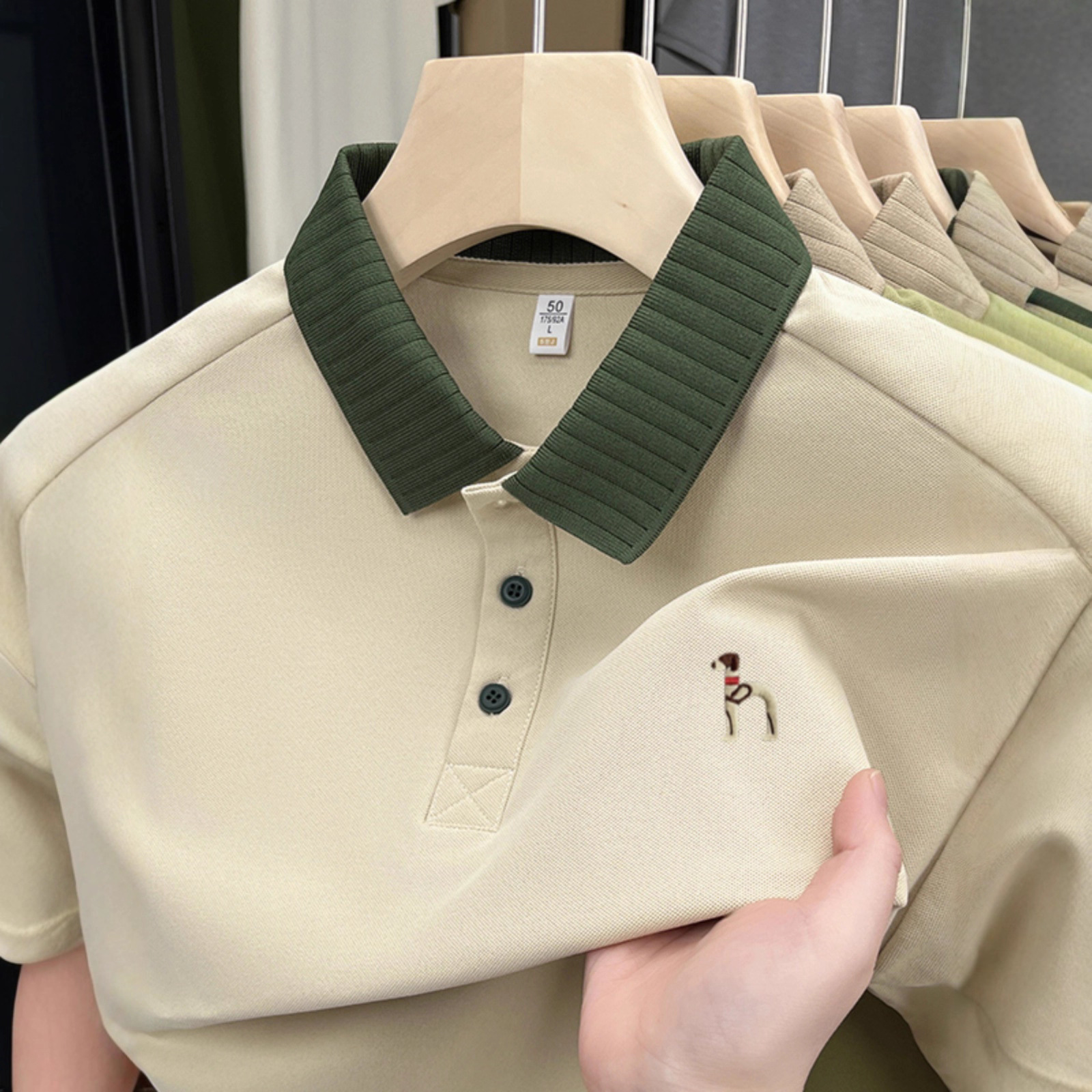 Outlet clearance sale: 10% off men's summer short-sleeved T-shirts, stylish and casual polo shirts.