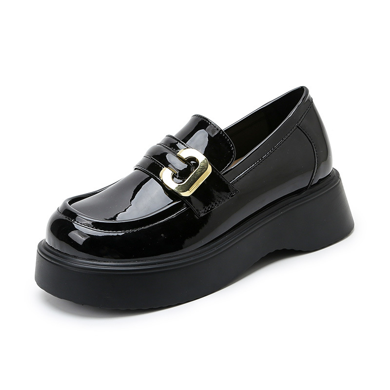Small stature 33 size inside height increase small leather for women 2024 new women's thick soled black 100 pairs with_voghion.com