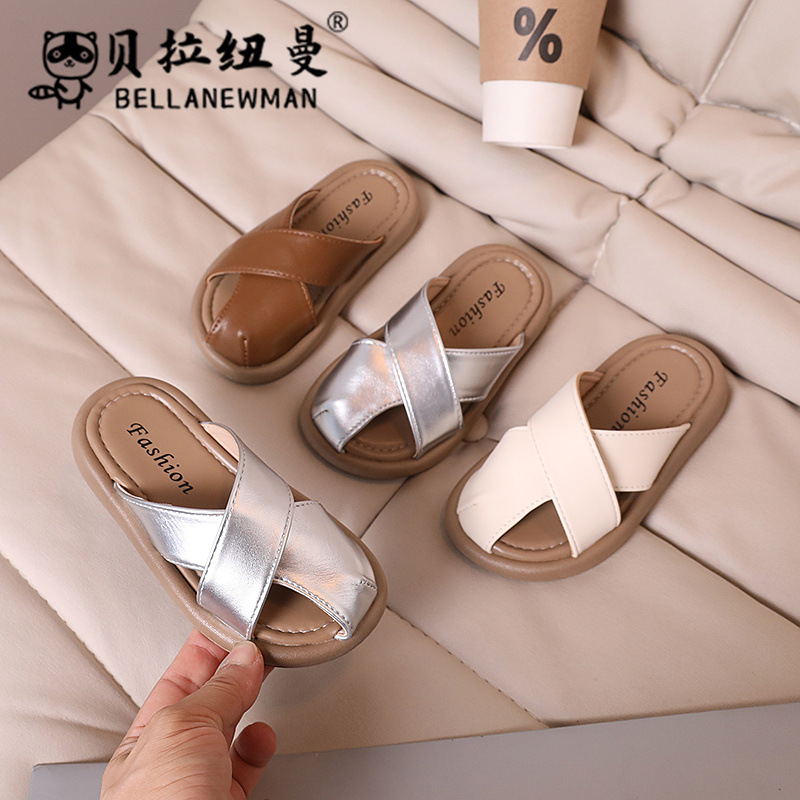 [Armano] Baotou Slippers, Summer Flat-Soled Simple New Style Girls' Retro Slip-On Outdoor Sandals