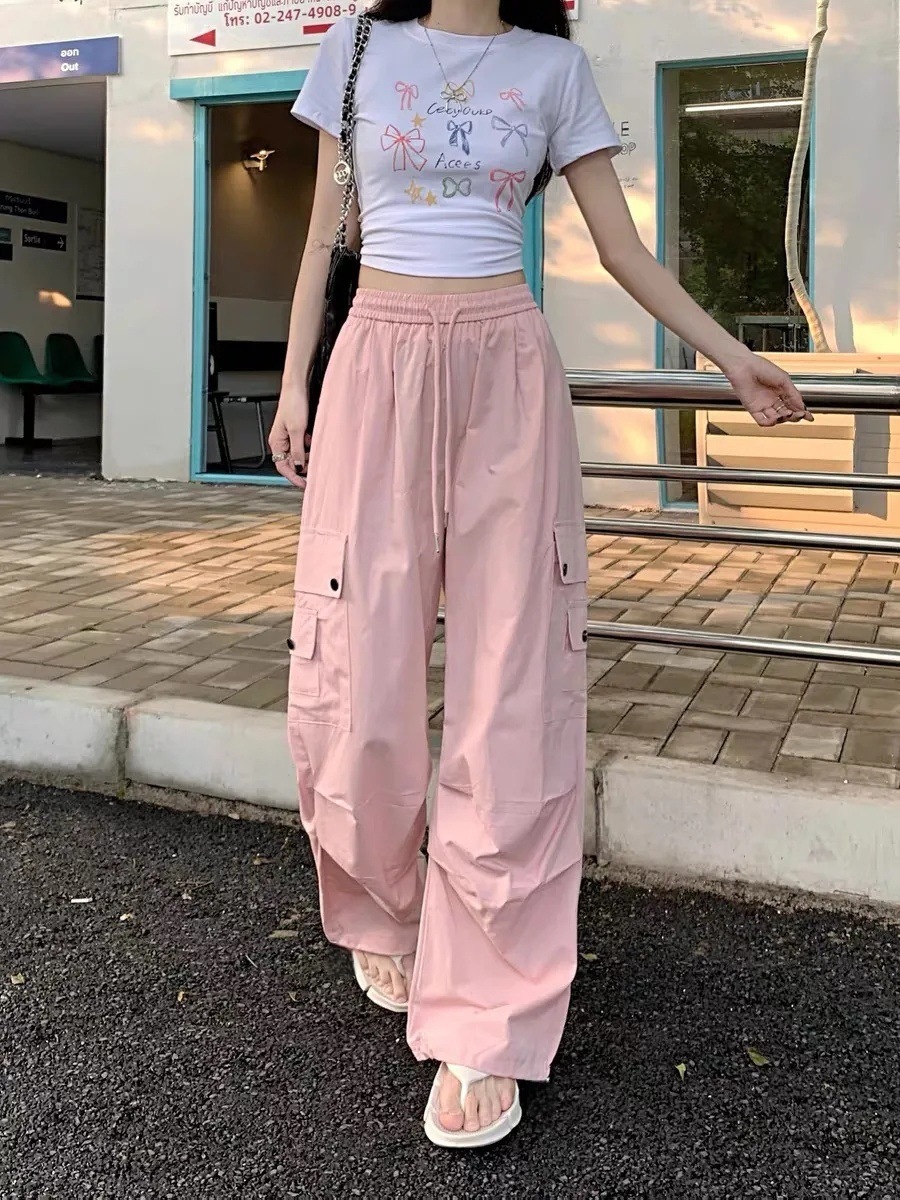 Pantalones Cargo Tipo Paracaidista para Mujer de Poliéster