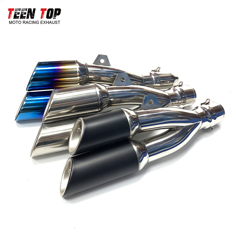 Motorcycle Modification Z800 Ninjia400 Cbr250 Dual Outlet Scorpion Tail Section Exhaust Pipe