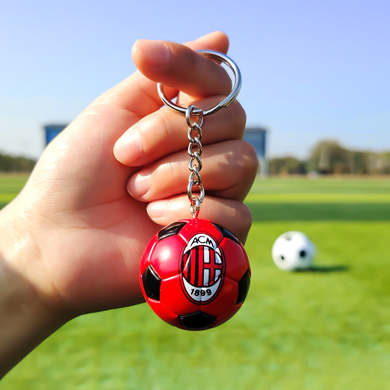 Mini pequeño colgante de fútbol llavero colgante Real Madrid Copa del Mundo regalo de cumpleaños para fanáticos varones