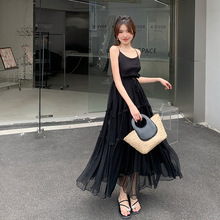 轻礼服的日常感    版重磅系列 吊带连衣裙夏中长款裙子