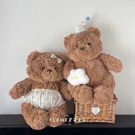 晚安小熊多乐熊毛绒玩具泰迪熊玩偶儿童女生安抚陪睡娃娃礼物批发