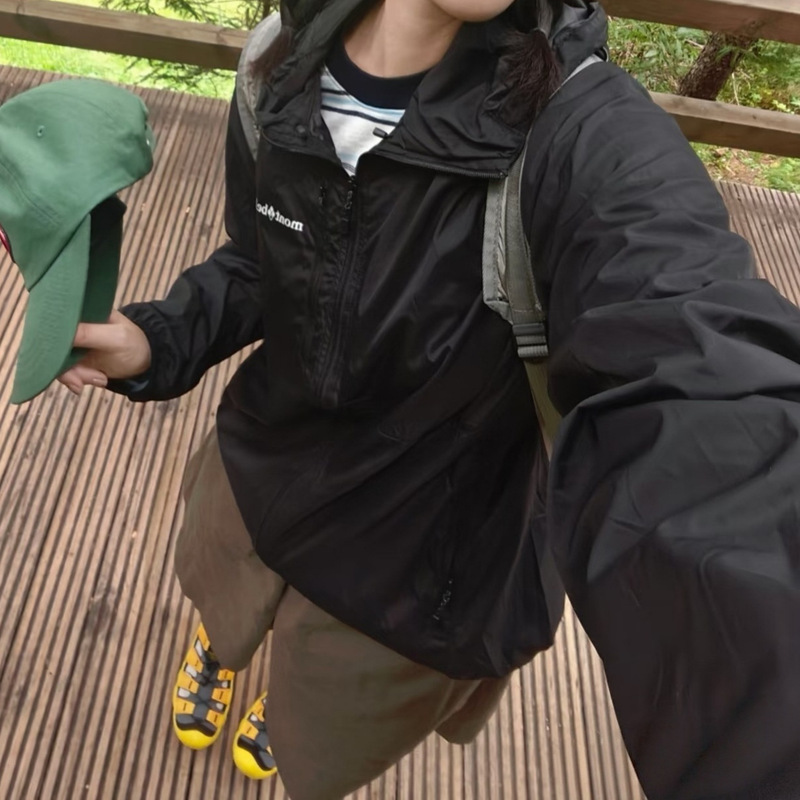 Cross-Border Supply Montb@Meijia Spring and Autumn Classic Outdoor Commuting Hooded Embroidered Soft Shell Jacket for Men and Women