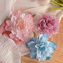 超仙牡丹花朵发夹批发女侧边2025新款氛围感拍照刘海鸭嘴夹高级感