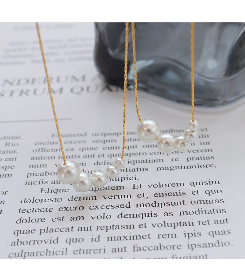 Baroque Imitation Pearl Pendant New Collarbone Necklace Titanium Ornament