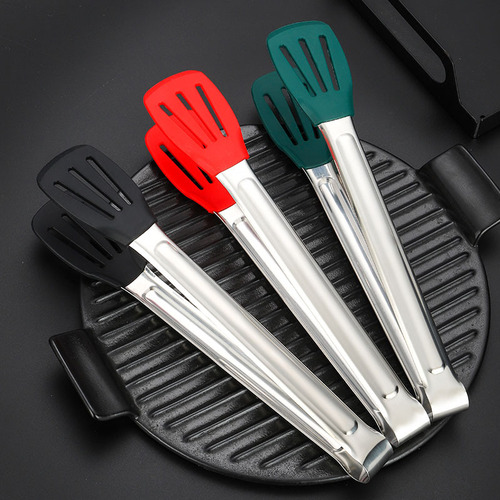 Stainless steel food clips silicone steak clips barbecue clips food clips three-wire clips bread clips barbecue clips