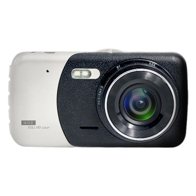 新型4インチドライブレコーダhd夜視1080p前後のダブルレンズ車載バック映像クロスボーダー