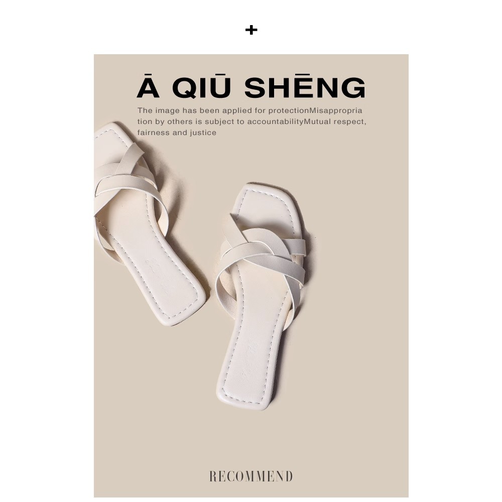 Pantofole a fondo piatto Le donne indossano sandali romani intrecciati dal nuovo design estivo Infradito in morbida pelle stile fata_voghion.com