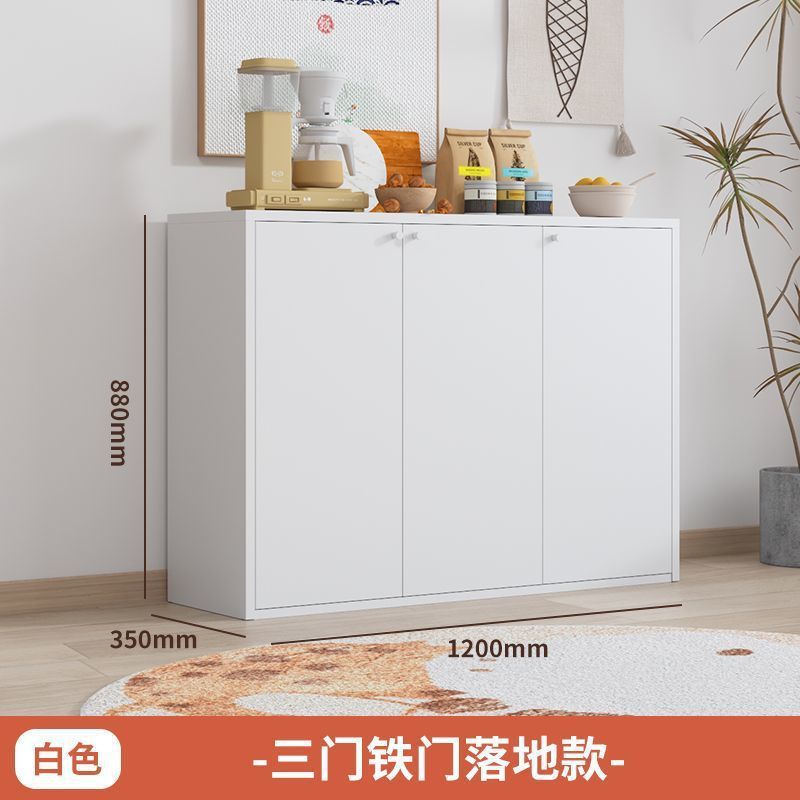 中世スタイルの厚い鉄のクリームスタイルの超薄型サイドボード玄関収納キャビネットリビングルーム食器棚収納鉄靴キャビネット|undefined