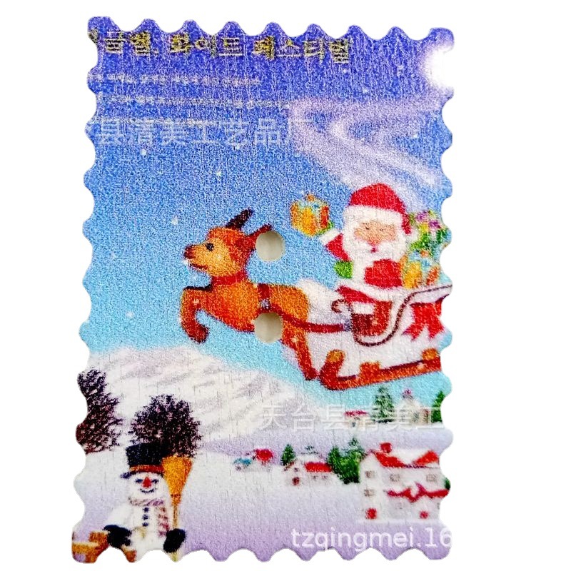 24*34mm fondo blanco estilo Navidad postal postal pintada mezcla 50 piezas en un paquete
