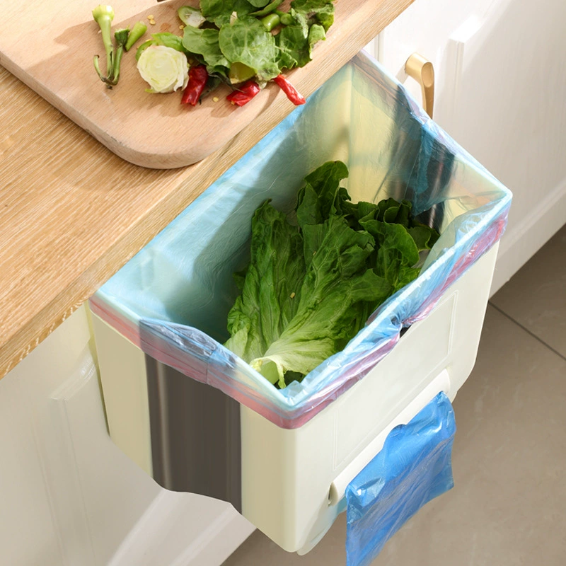 Складной мусорный бак для дома, высокая эстетика, без крышки, настенный, подходит для ванной, гостиной, кухни, большой объем, легкое и стильное хранение.