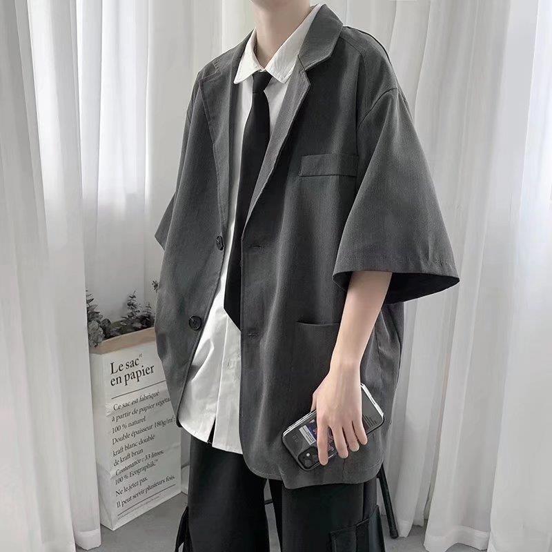 Summer Light Mature Style Seven-point Mid-sleeve Casual Suit Men's Fashionable Loose Small Suit Jacket High-grade Thin
