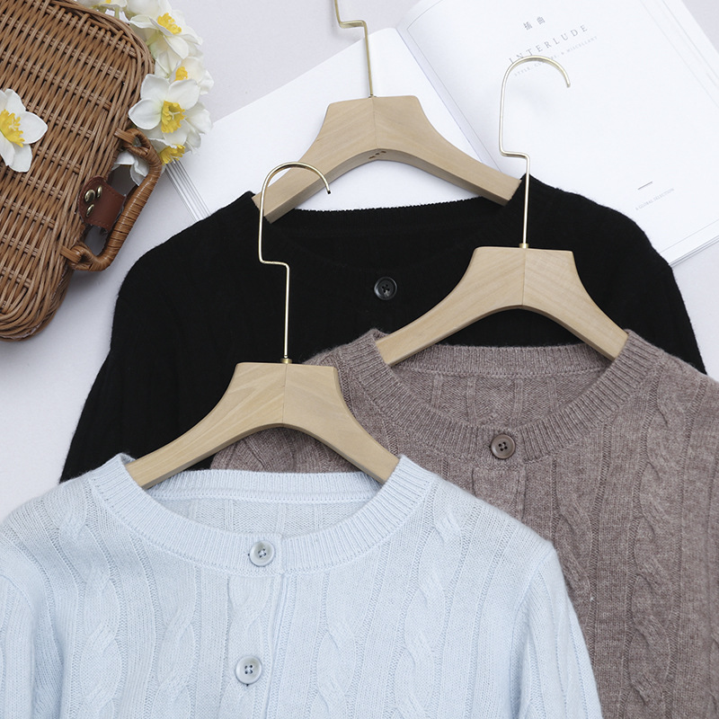 All-Wool Knitwear Slim Knitwear Petite Cardigan 2025 Autum New Elegant Long-Sleeved Top for Women