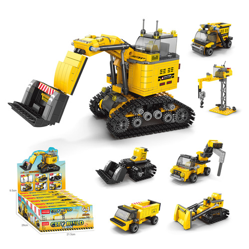 Compatible with LEGO assembled building blocks 6-in-1 deforming robot building blocks children's educational toys institutional gifts wholesale