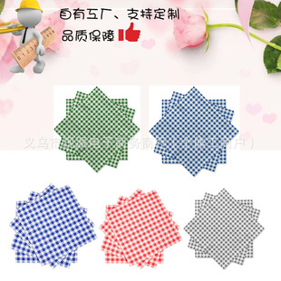 Amazon Hot in stock Printed Napkin Plaid Tissue Disposable Party Wedding Napkin Restaurant Paper