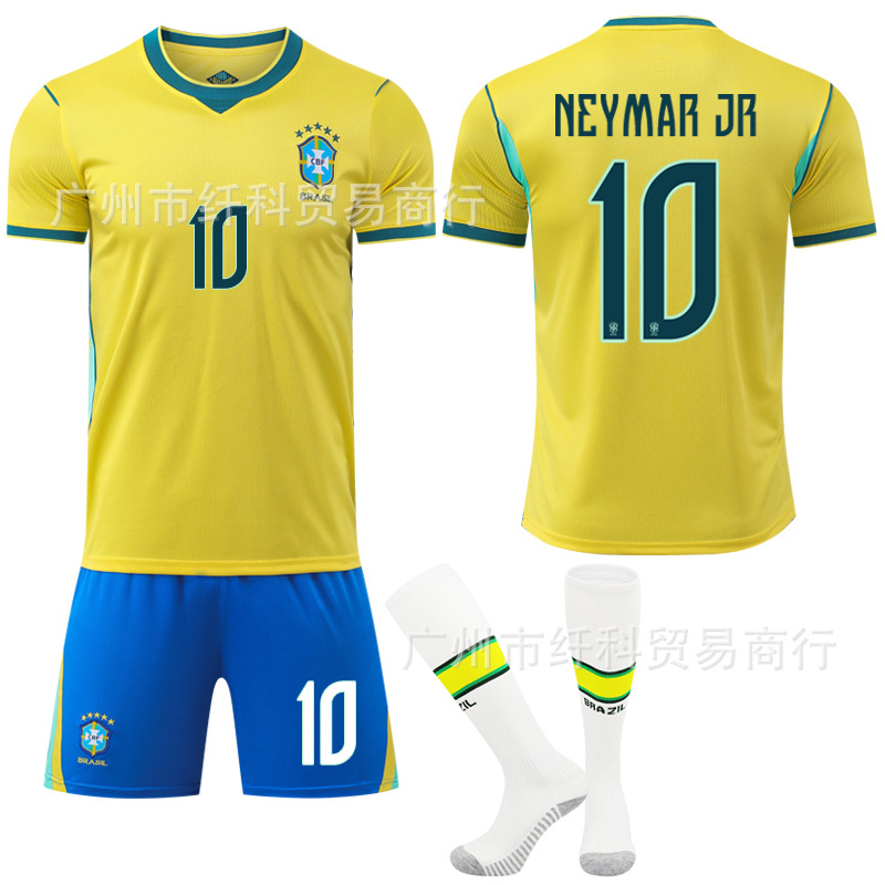 2526 USA-Canada-Mexico World Cup football jersey No. 10 Neymar No. 7 Vinicius Brazil home national team jersey
