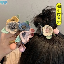 2022 Hot Korean Version Of The New Rose Flower Head Rope跨境