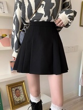 2024显瘦新款女短裙子百褶裙女半身裙高腰裙韩版小个子秋夏A字裙