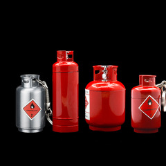 017 Gas Cylinder Keychain Inflatable Open-flame Lighter, Personality Shaped Ornament, Hot Selling Cross-border Street Stall Small Commodity