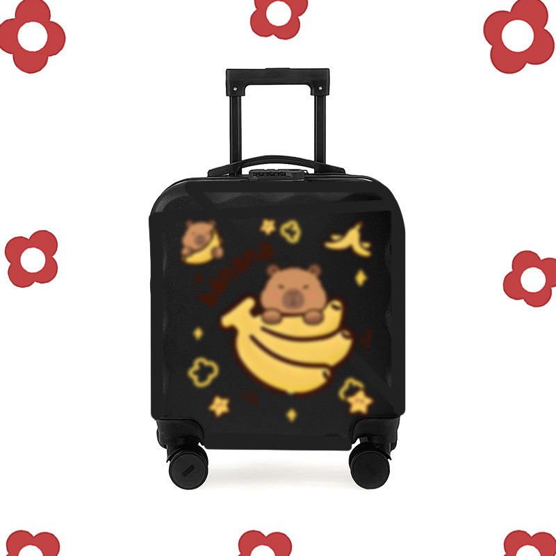 Kapibara Luggage Dropshipping New Cute Capybara Children's Trolley Suitcase 18inch Carry-On Suitcase with Universal Wheels for Travel