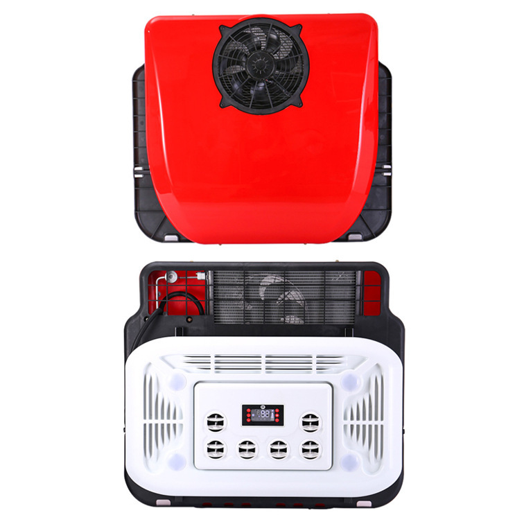Foreign trade wholesale ultra-thin parking air conditioner 12V24V electric frequency conversion integrated room card dining car camping car air conditioner