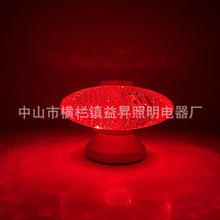 【爆款】創意禮品中國紅燈籠 LED充電卧室書房客廳水晶LED氛圍燈