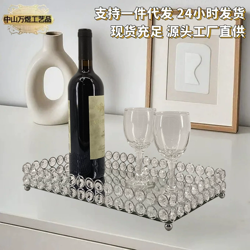 Стеклянная фруктовница 27×20×8 см, светлая люксовая подставка для закусок, разные цвета