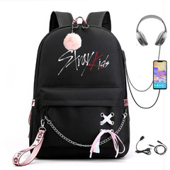 Stray kidsセットの周辺のリュックサックとリュックサックの韓国版の学生の男女の大容量の新型です。