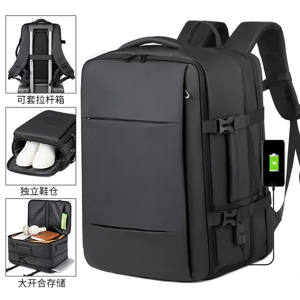 Outdoor backpack for men, cross-border business casual backpack, large-capacity travel business laptop bag, college student backpack