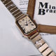 Korean version of literary ins women's watch small plate quartz watch manufacturers wholesale supply on behalf of the new rectangular steel band watch