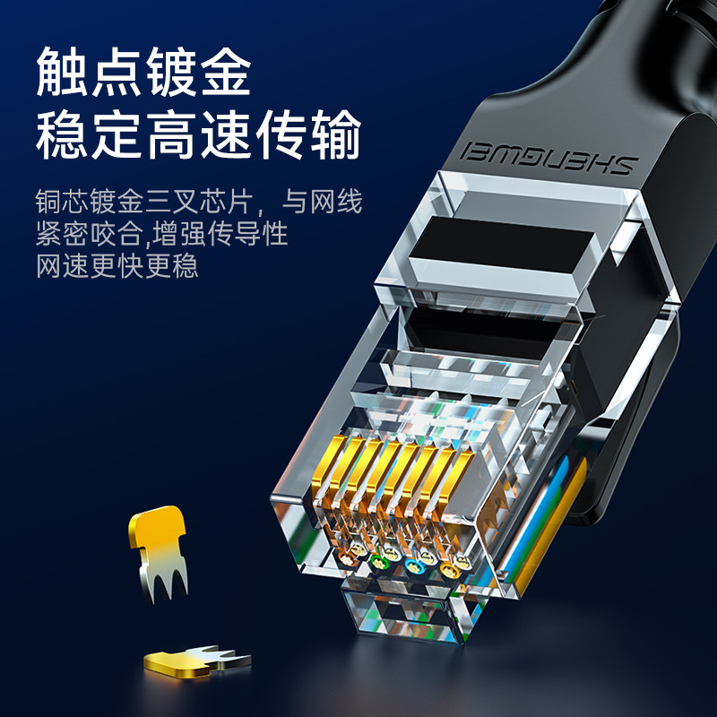 6種類のネットワークケーブルギガ高速ブロードバンドケーブルCAT6種類の工事監視コンピュータルーター家庭用完成品ジャンパー線|undefined