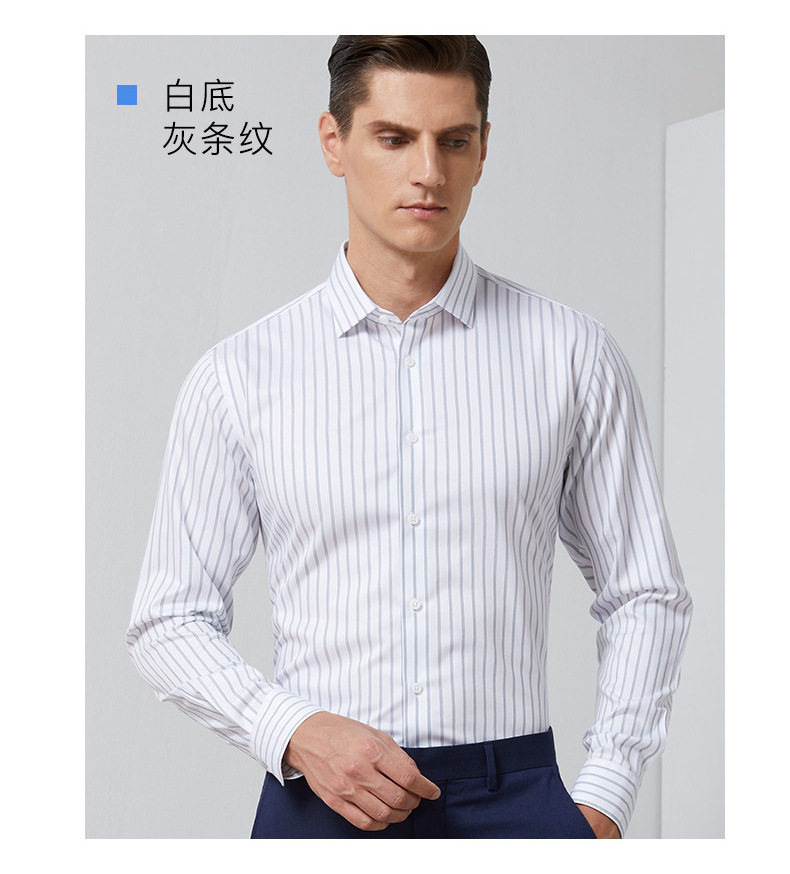 Áo sơ mi nam dài tay cotton 100% kẻ sọc chống nhăn cao cấp — Caro Xanh-Dài tay-Nam, Nền Trắng sọc đỏ-dài tay nam, Nền Xanh sọc trắng-dài tay nam, Đế trắng xanh đen lưới nhỏ dài tay nam chi tiết 18