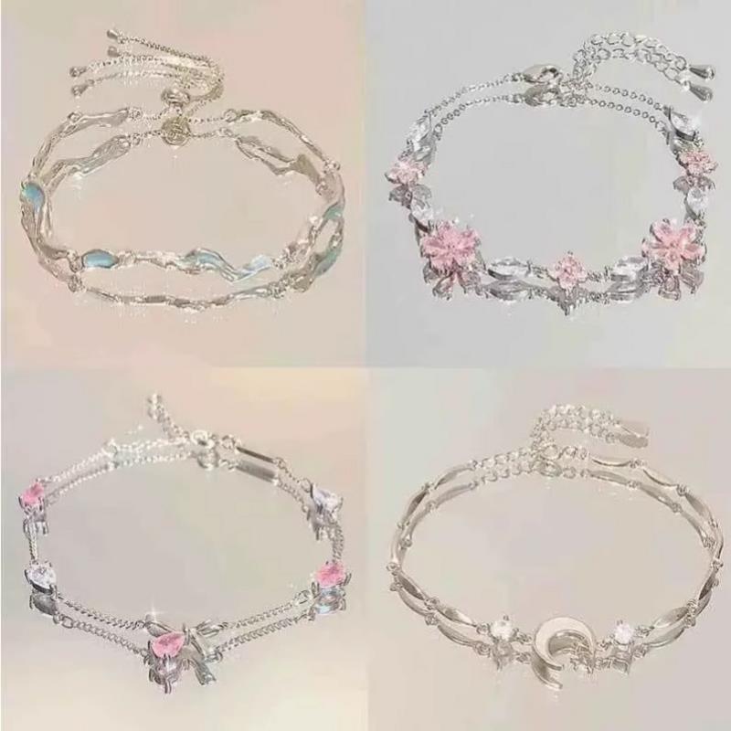 Bracelet with High Aesthetic Appeal for Students, Party Girls, Friendship Gift for Best Friends, Fairy-Like Ins Style, Two or Three-Person Children's Bracelet, Niche Accessory Bracelet with High Aesthetic Appeal for Students, Party Girls, Friendship Gift for Best Friends, Fairy-Like Ins Style, Two or Three-Person Children's Bracelet, Niche Accessory