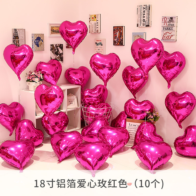 アルミフィルムバルーンラブピンクフローティングエンゲージメントルームロマンチックなアレンジメントウェディングスター誕生日ハート型装飾ピーチハート|undefined
