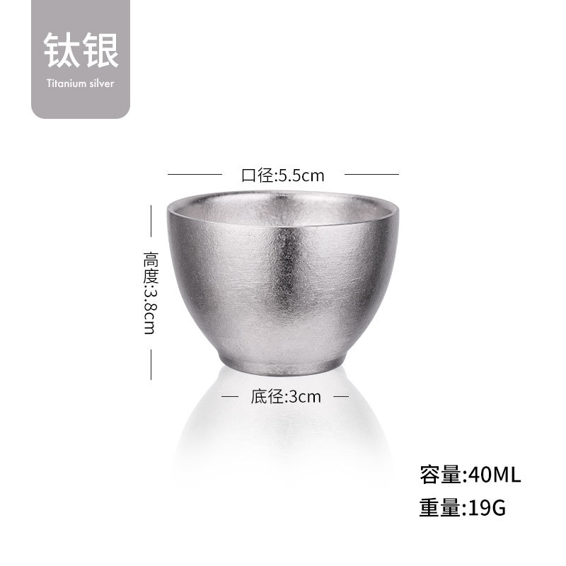 이중 절연 순수 티타늄 티타늄 실버 벨 sake 유리