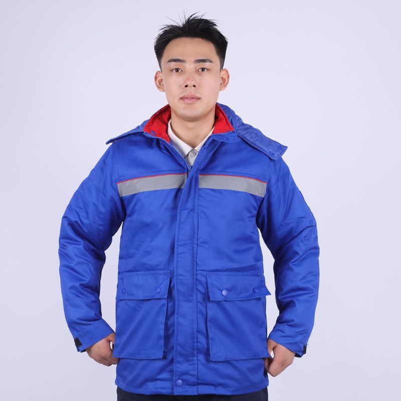 冬季防静电工作服加厚保暖棉服中石油中石化防寒反光劳保服男|undefined