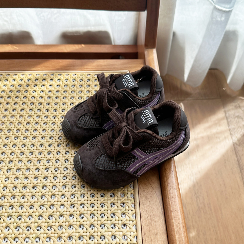 2025夏の新型子供阿甘運動靴学生ソフト底単網通気ネット靴男女児童レジャー靴潮|undefined