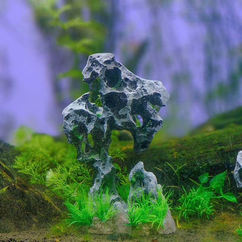 Stream piedra rocalla decoración evitación cueva decoración resina acuario conjunto acuario pecera piedra de simulación de paisajismo