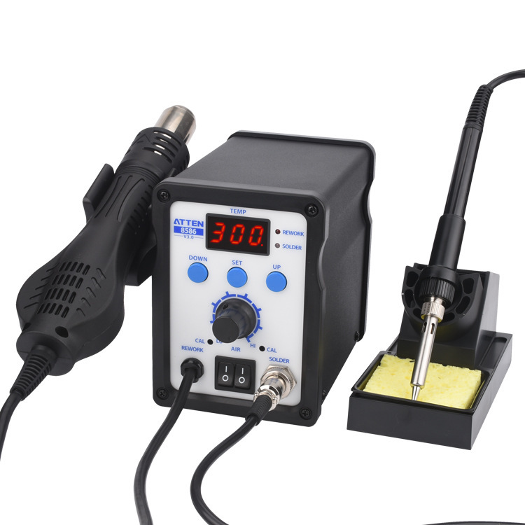 安泰信ATTENAT8586热风枪焊台二合一防静电数显拆焊台调温两用