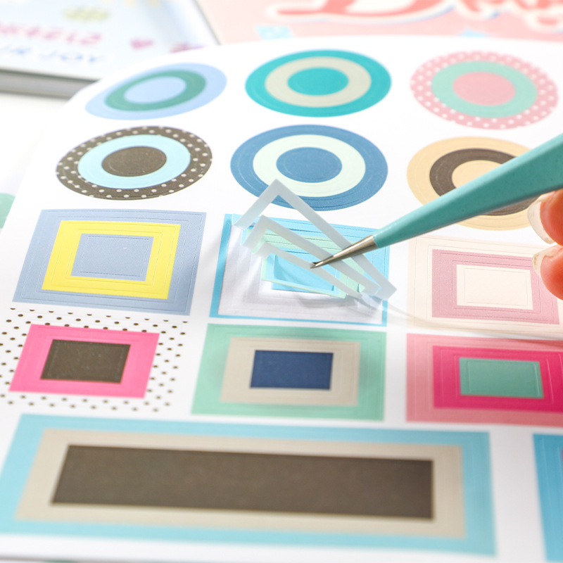 Fangdao simple ins aire material contable decoración pegatinas de gran capacidad multi-material pegatinas básicas al por mayor