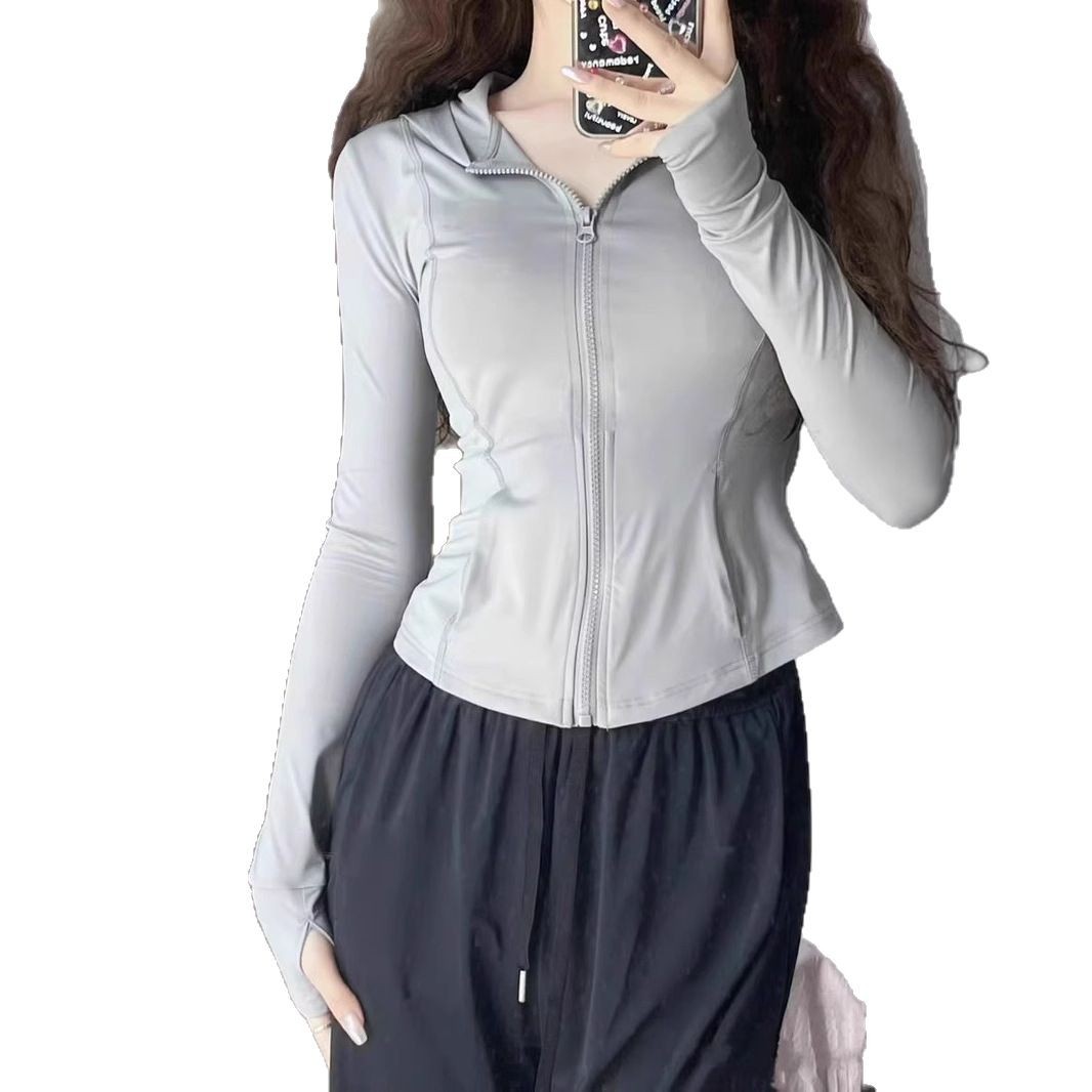 Chaqueta de Protección Solar Tacto Frío para Mujer de Poliéster con Cremallera para Verano