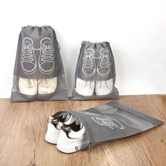 不織布靴収納袋ポケット家庭用旅行収納袋防塵防灰環境保護袋ひも靴袋